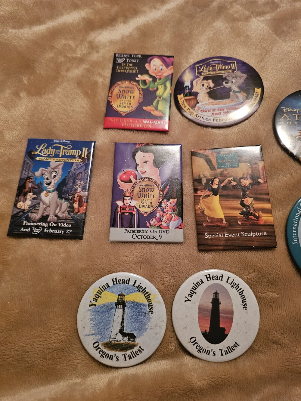Vintage Assorted Collectible Button‎ Pin Lot - Mixed Colors
